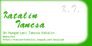 katalin tancsa business card